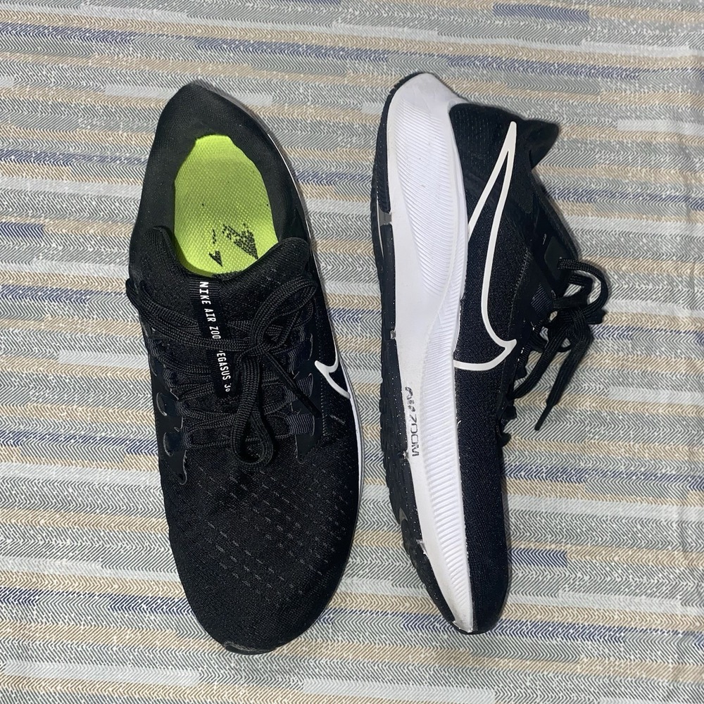 Nike Air Zoom Pegasus 38 Womens 'Black White' Sneakers Size 9